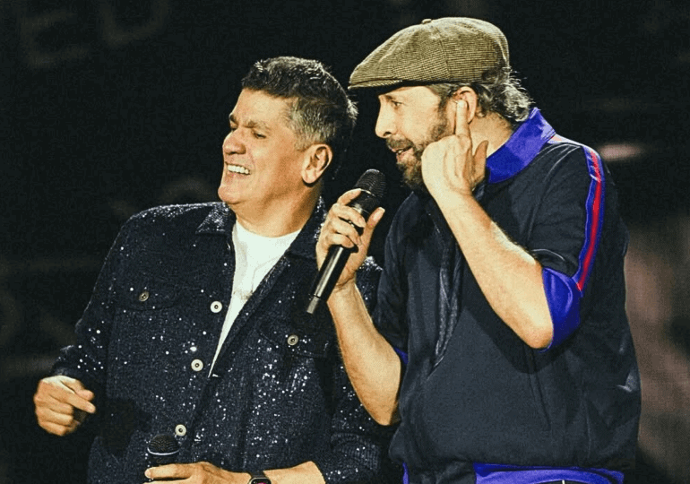 Juan Luis Guerra y Eddy Herrera juntos por primera vez en el carnaval de Barranquilla, Colombia