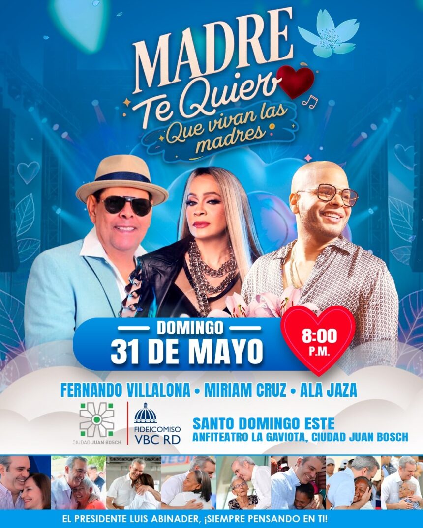 Celebrarán este fin de semana el Día de las Madres Dominicanas con música y regalos bajo la plataforma “Que Vivan las Madres”